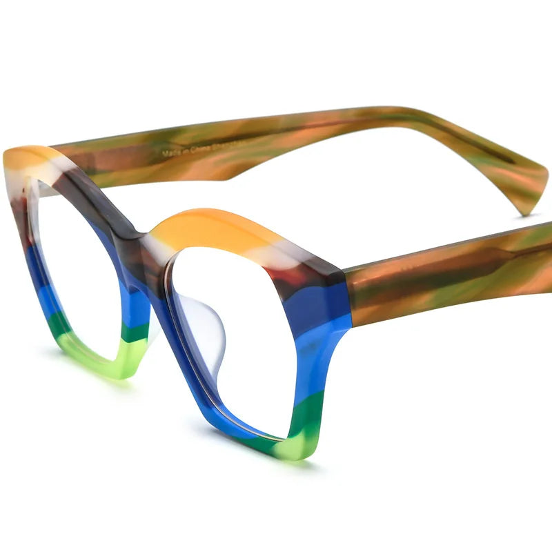 Luxury Lamination Square Acetate Designer Prescription Women Men High Quality Eye Glasses Optical 2025 Newest