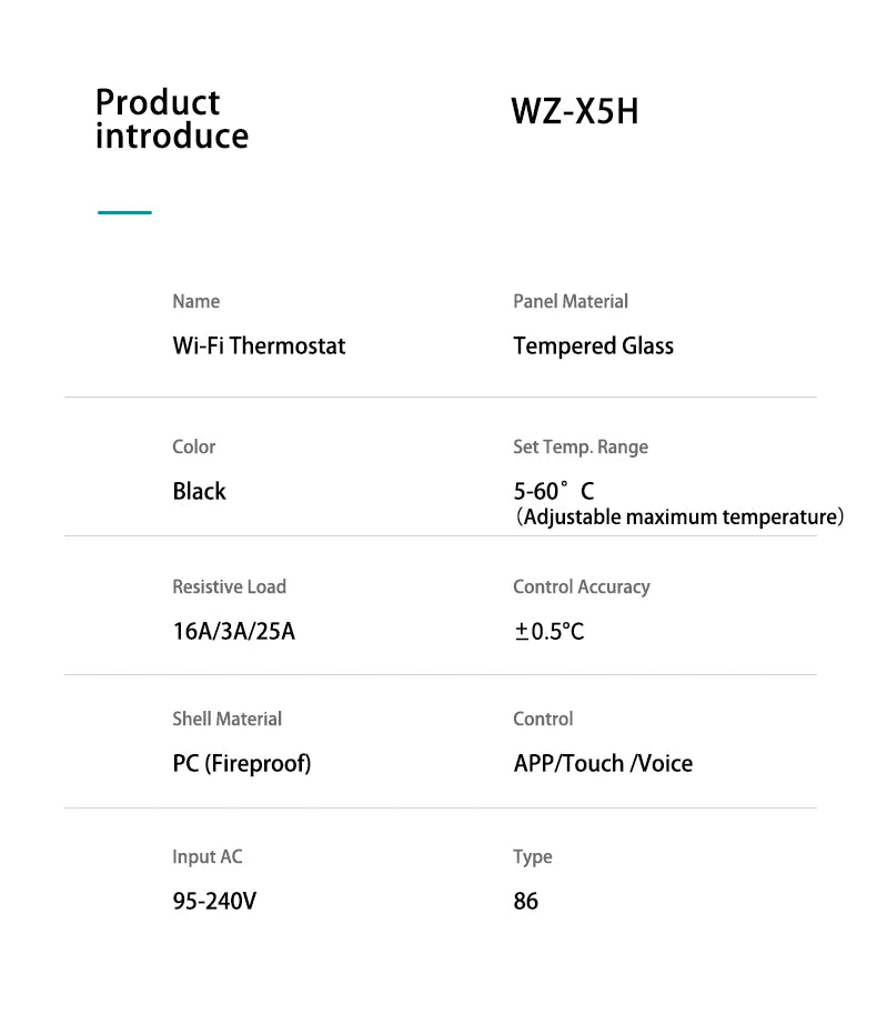 WiFi Thermostat Temperature Controller Water/Electric Floor Heating Gas Boiler 25A Smart Life Tuya Control Alexa Google Home