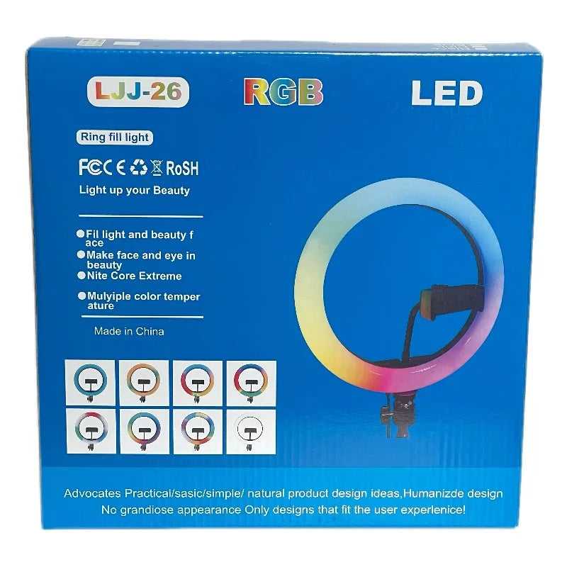 Powerful RGB LED Ring Light with Tripod for Phone Photography Tidesmit