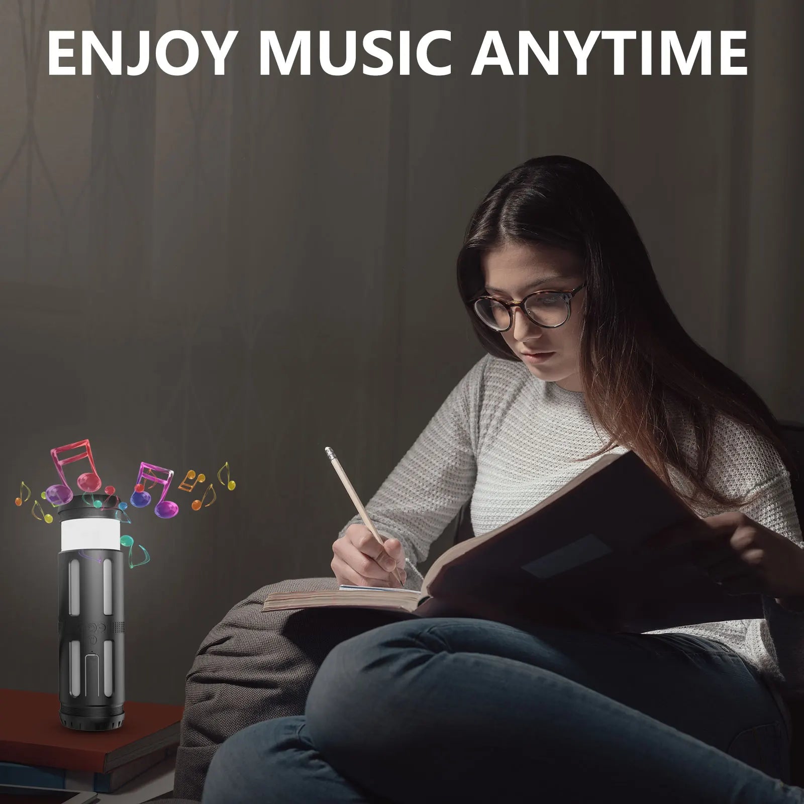 HS Waterproof Blue Tooth Speakers Fm Radio With Flashlight Table Lamp Wireless Speaker for Bike,LED Light Hiking Camping My Store