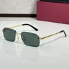 Luxury Fashion Designer Polygonal Frameless Sunglasses, Comfortable Light Metal Frame, High-quality Glasses with UV400 Lenses