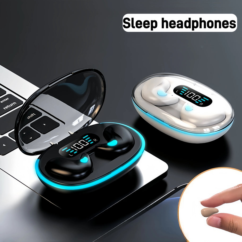 X55 Mini TWS Earbuds with LED Digital Display In-Ear Sleep Earphones for Low Latency Gaming TWS Earphone Mic Battery Indicator Tidesmit