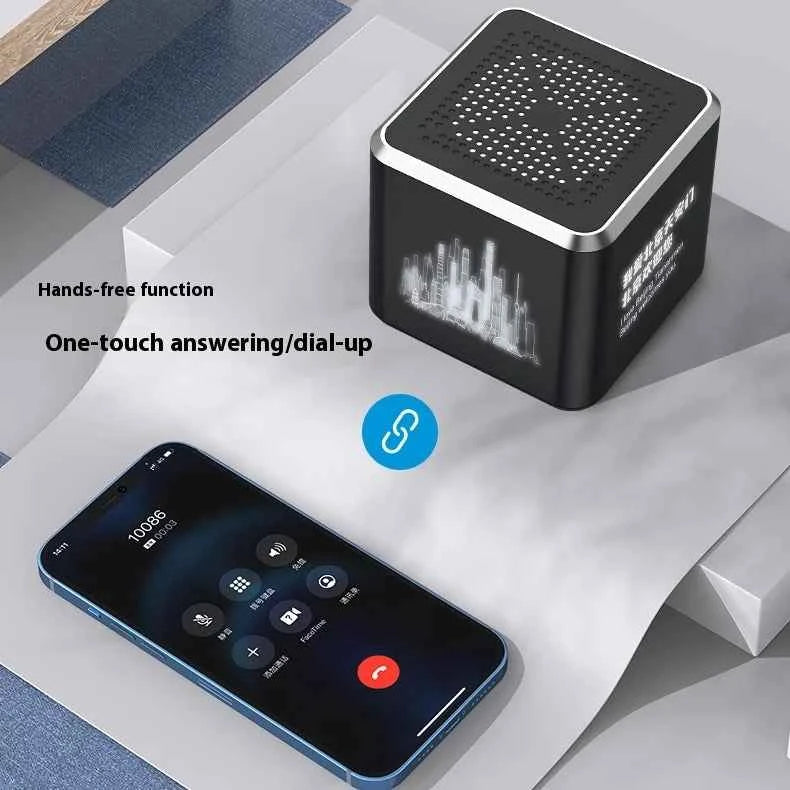 Mini Cultural and Creative BT Speaker Four Custom Sided Luminous Pattern Portable Music Box Audio Player Promotional Gift My Store