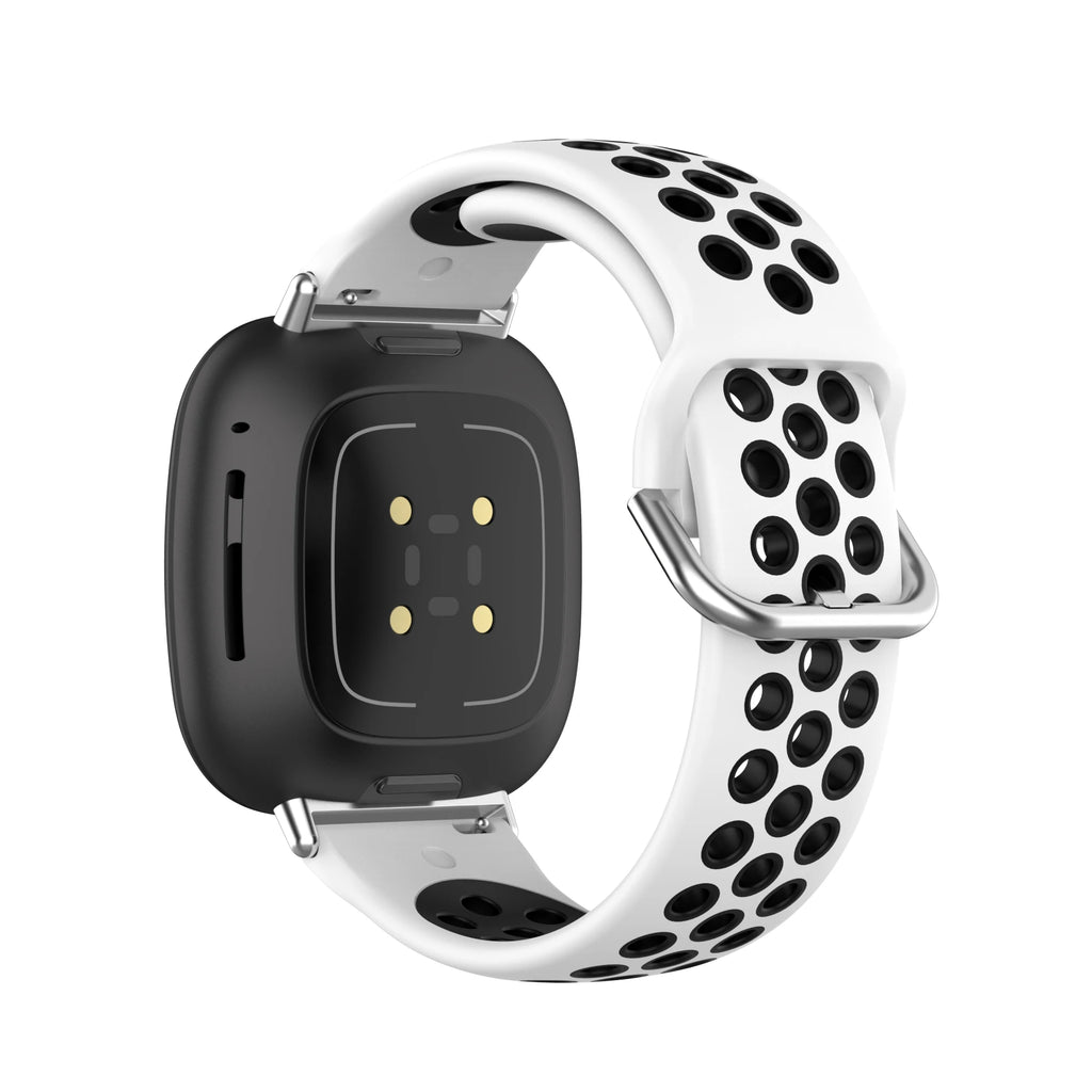 Colorful soft silicone sport band for Fitbit Versa 3 and Sense smartwatches in a durable, comfortable wrist strap.