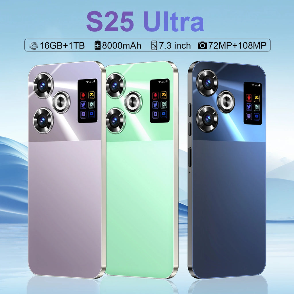 S25 Ultra 5G Smartphone 1TB 16GB RAM AMOLED Display - Green Tidesmit
