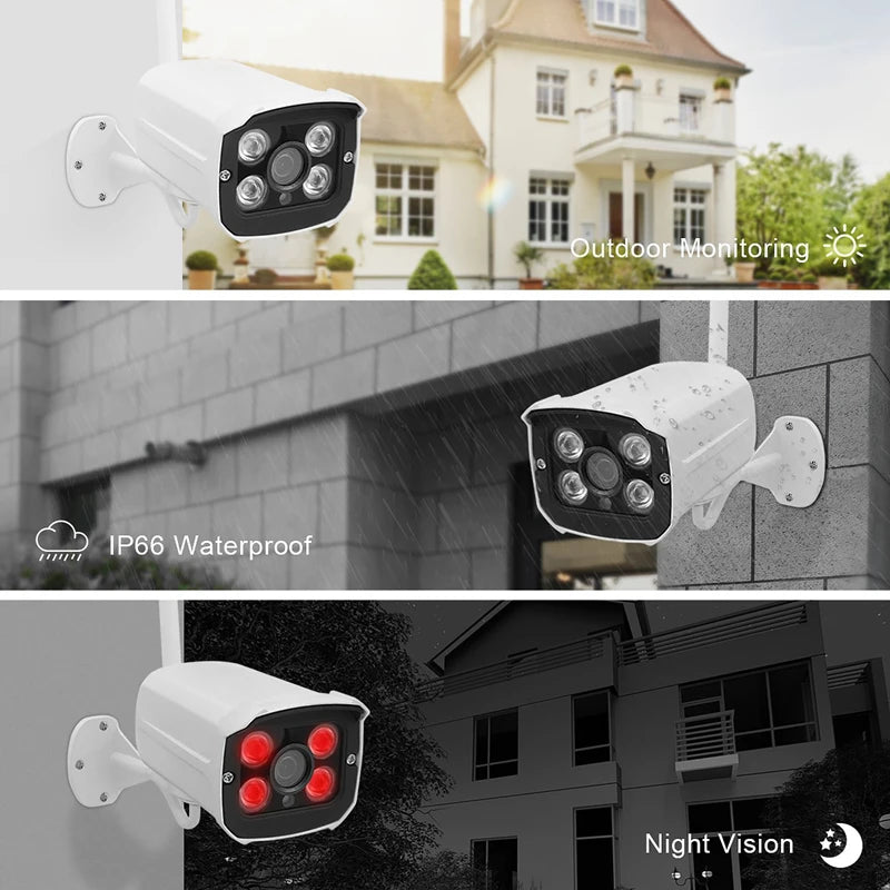 1080P Audio Night Vision Plug and Play Tuya 4Ch Wifi Camera Set Nvr Surveillance Cctv Kit Wireless Home Security Camera System Tidesmit
