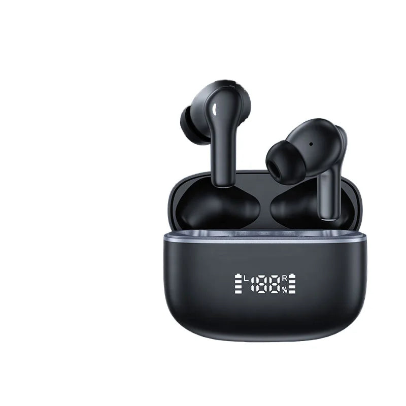 New Hybrid 6 Mic Noise Cancelling In-Ear Headphones Wireless ANC for Bluetooth Earbuds with LED Battery Indicator and JL Chipset Tidesmit