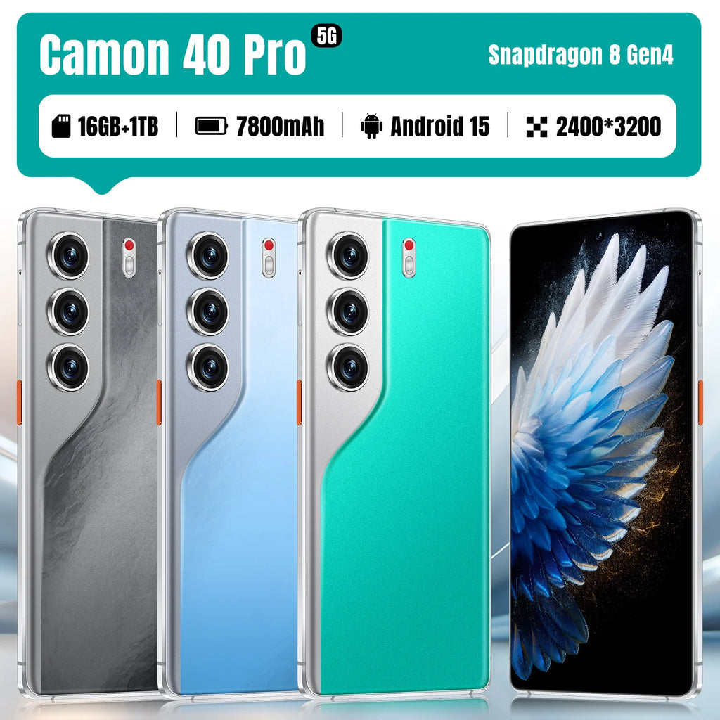 Camon 40 Pro 5G Smartphone, 16GB RAM, 1TB Storage - Tidesmit Tidesmit