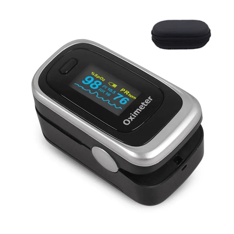 Medical Finger Oled Pulse Oximeter RR Blood Oxygen With Respiratory Rate Oximetro De Dedo portátil & case oxymeter Pulsioximetro
