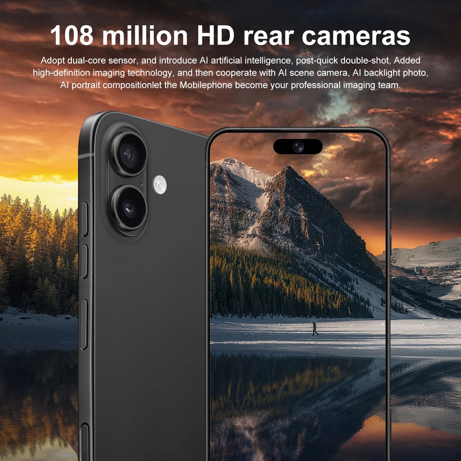 Original I16 Plus 6.7 inch smartphone with 16GB RAM and 1TB storage, unlocked 8-core mobile phone.
