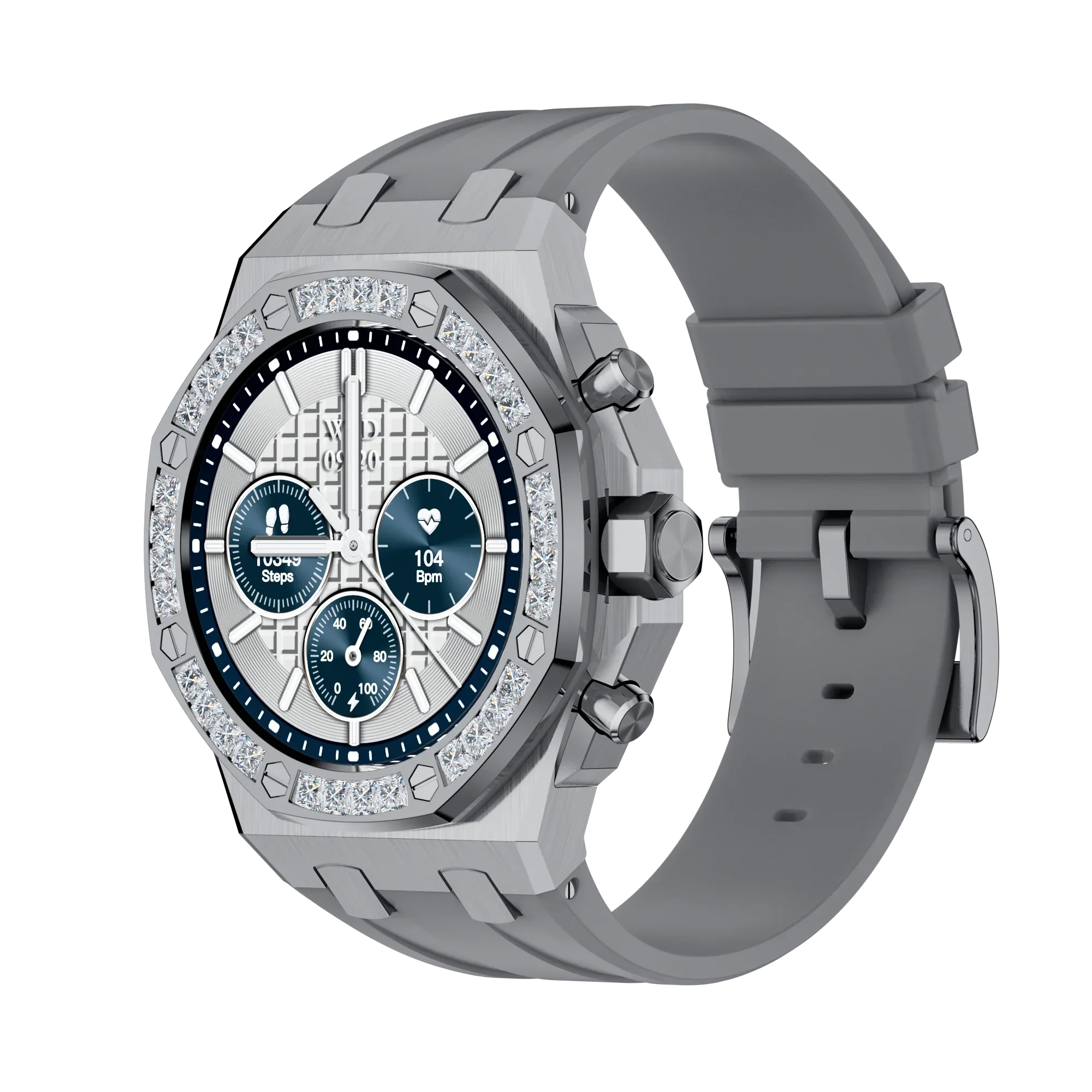 Wedtserha Classic Men's Business Smart Watch BT Call GPS Navigation Heart Rate Monitor Sports Fitness Tracker for AW47 - Tidesmit