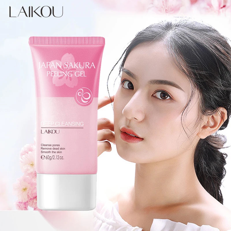 Sakura Exfoliating Face Scrub Gel - Deep Pore Cleanser for Smooth Skin Scrubs Treatments Default Title Tidesmit