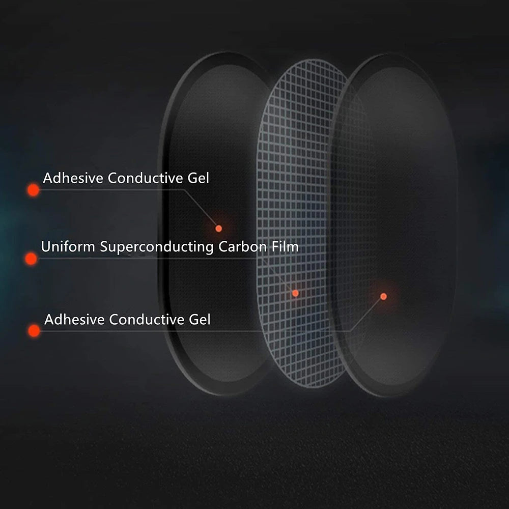 EMS Muscle Stimulator Replacement Gel Pads - Conductive 6-Pair Ab Belt Patch Relaxation Treatment Tidesmit