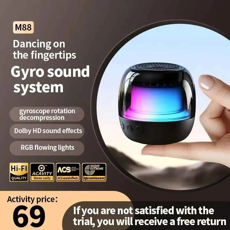 2025 Mini Bluetooth Speaker Portable Waterproof Outdoor Design with Fingertip Top Battery Powered AUX Communication My Store