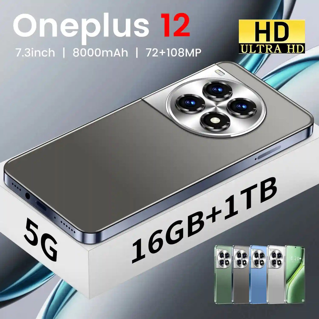 OnePlus 12 5G Smartphone 16GB RAM 1TB Storage AMOLED Display Tidesmit