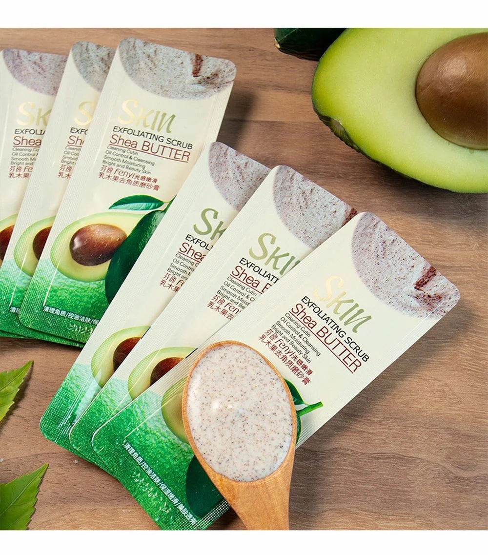Shea Butter Exfoliating Face Scrub & 5-Piece Gel Skin Care Set Scrubs Treatments Tidesmit