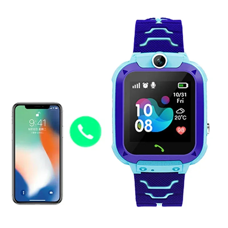 Q12 Kids Smart Watch IP67 SOS Antil-lost Smartwatch Children 2G SIM Card Clock Call LBS Location Tracking Wrist Watch - Tidesmit