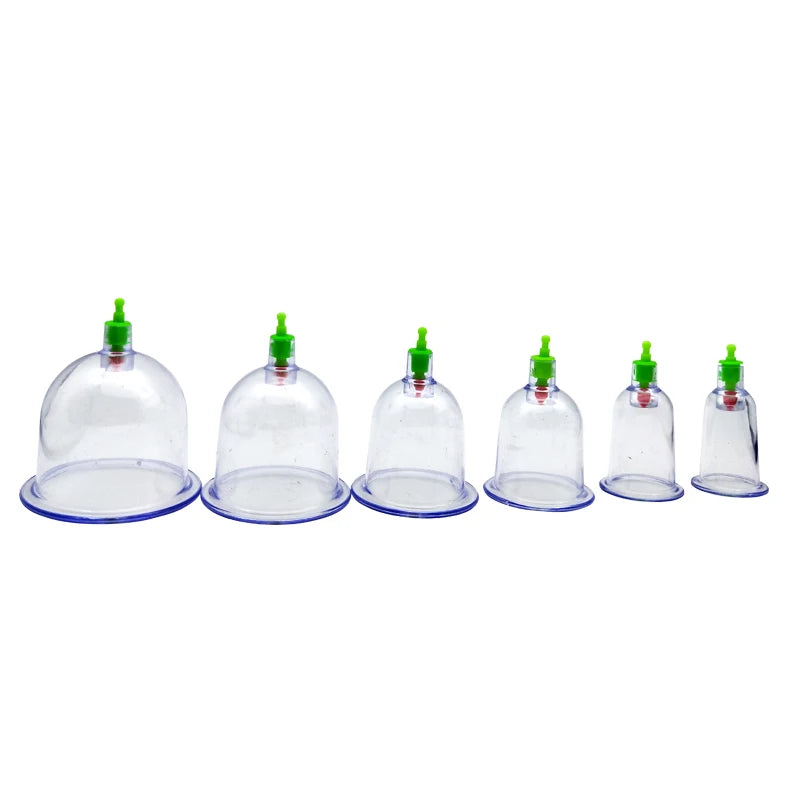 Vacuum Cupping Set for Deep Tissue Muscle Relief - 6 or 12 Piece Kit Body Shaping Massage Equipment Tidesmit