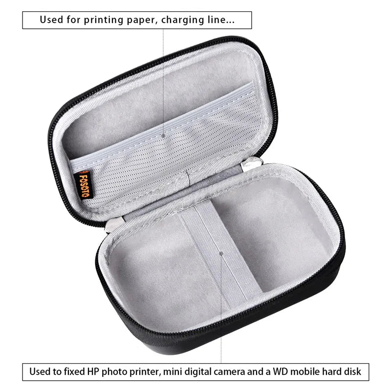 fosoto Portable Case Shell Cover Travel Carrying Storage Bag For ZIP Mobile Printer HP Sprocket Portable Photo Printer