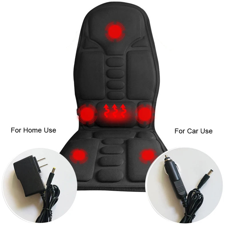 Heated Massage Seat Cushion for Back, Neck and Waist - Portable Relief Relaxation Treatment Tidesmit