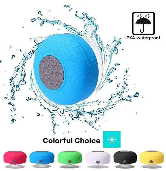 Factory Price Promotional BTS06 Suction Cup Waterproof IPX7 Mini Wireless Shower Blue Toothes Portable Speaker Blue My Store
