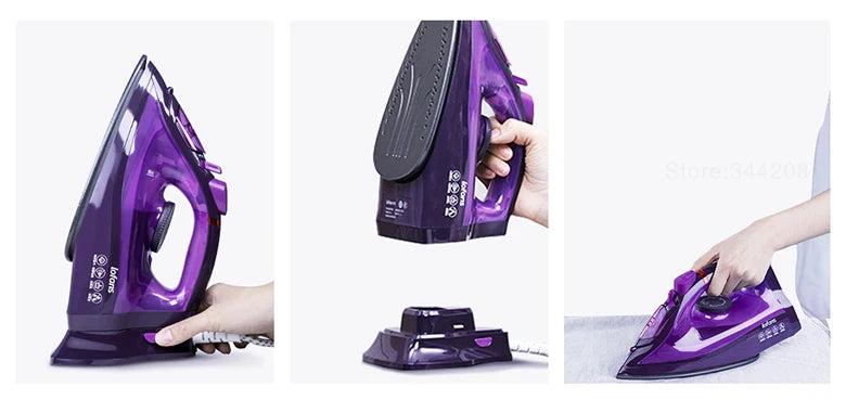 Tidesmit Lofans YD-012V cordless steam iron showing the 280ml water tank and fast warm-up feature for garment care.