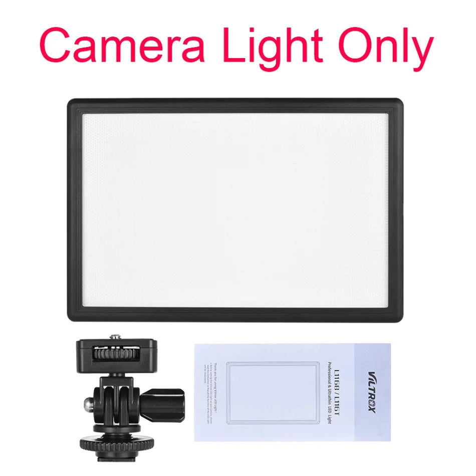 LED Video Light for DSLR Camera - Portable Studio Panel by Tidesmit L116T Light Tidesmit