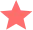 Small, flat, coral-pink star-shaped decoration for crafts or embellishment on a black background.