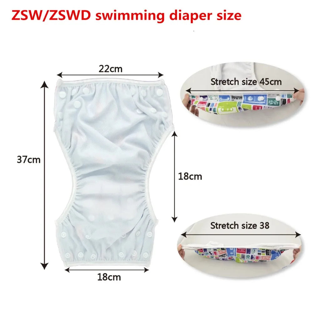 U Pick Alvababy Big Size Swim Diaper Fashion Reusable Swim Nappy for Babies 1-3 years Old