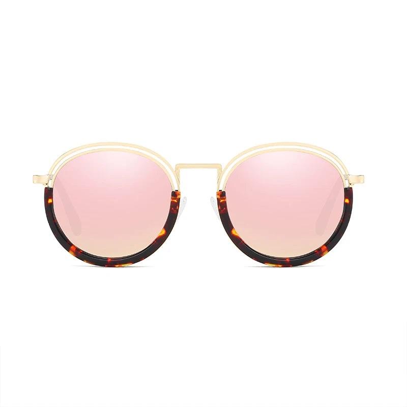 Fashion Design Uv Protect Full Frame Circle Sun Spectacle Shades Luxury Round Polarized Sunglasses for Women