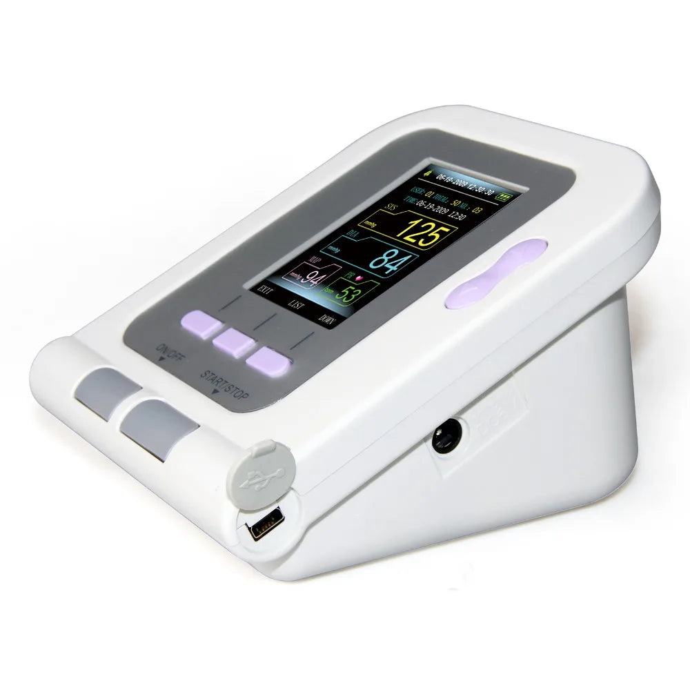 CONTEC Digital Blood Pressure Monitor Contec08A Adult SPO2 Probe 3 Cuffs PC Software Sphygmomanometer LCD Display Child Infant