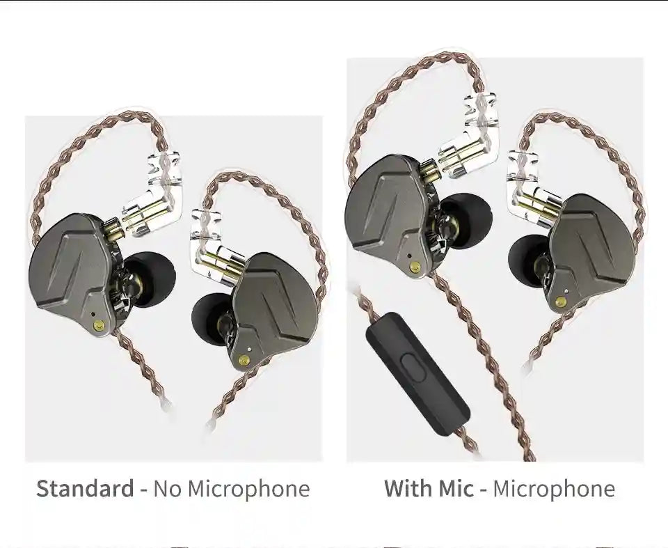 KZ ZSN Pro Hybrid Wired Earphones | High-Fidelity Studio Monitor In-Ear Tidesmit