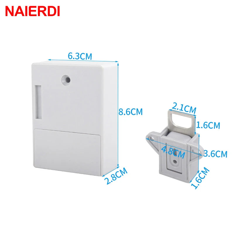 NAIERDI Digital Cabinet Intelligent Electronic Locks  Invisible Sensor Lock EMID IC Card Drawer For Wardrobe Furniture Hardware