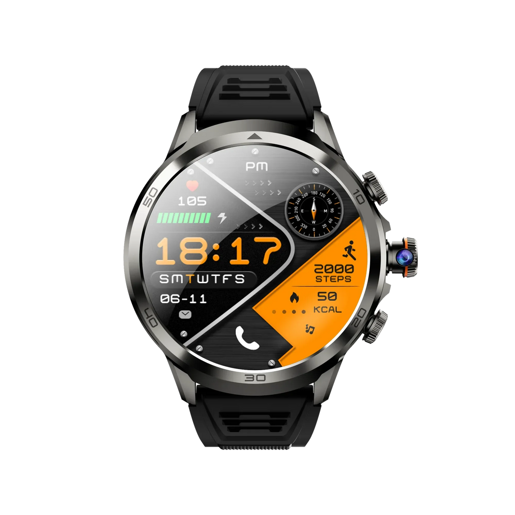 H19 Smart Watch 4G Android 1100Mah Battery 466*466 Display Amoled Heart Rate 1.95 Inch Screen GPS WIFI Smartwatch Men SimCard - Tidesmit