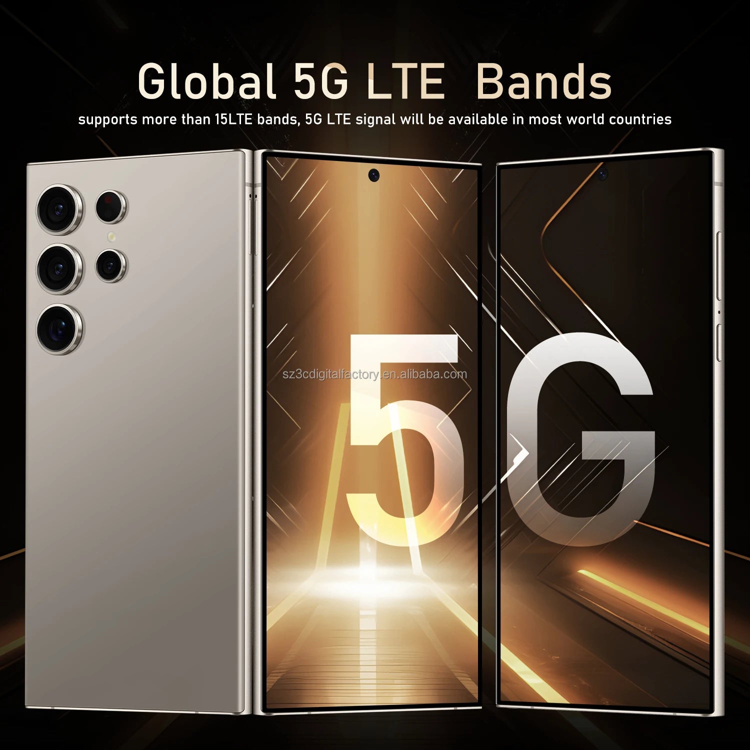 Tidesmit S25 Ultra 5G smartphone with 108MP camera, 16GB RAM, 1TB storage, and deca-core CPU for mobile gaming.