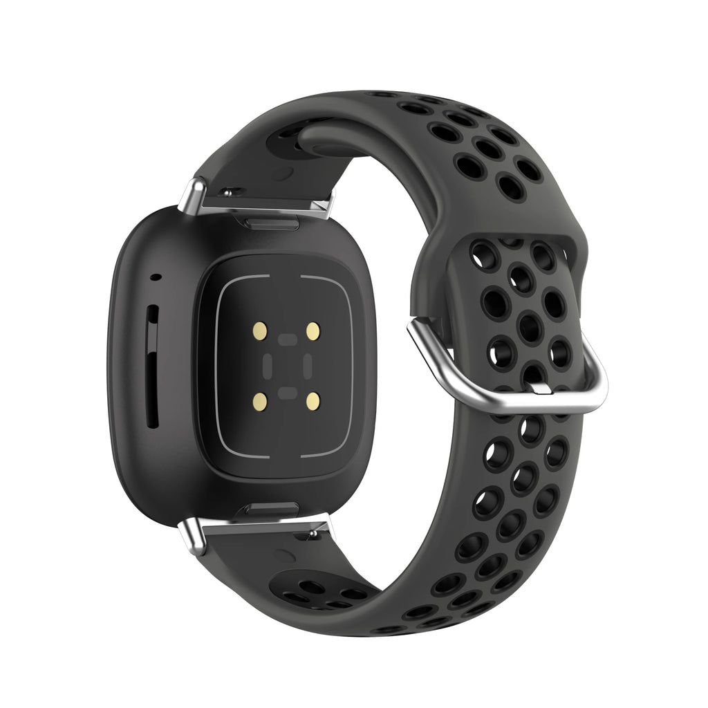 Colorful soft silicone sport wristband for Fitbit Versa 3 and Sense smartwatches by Tidesmit
