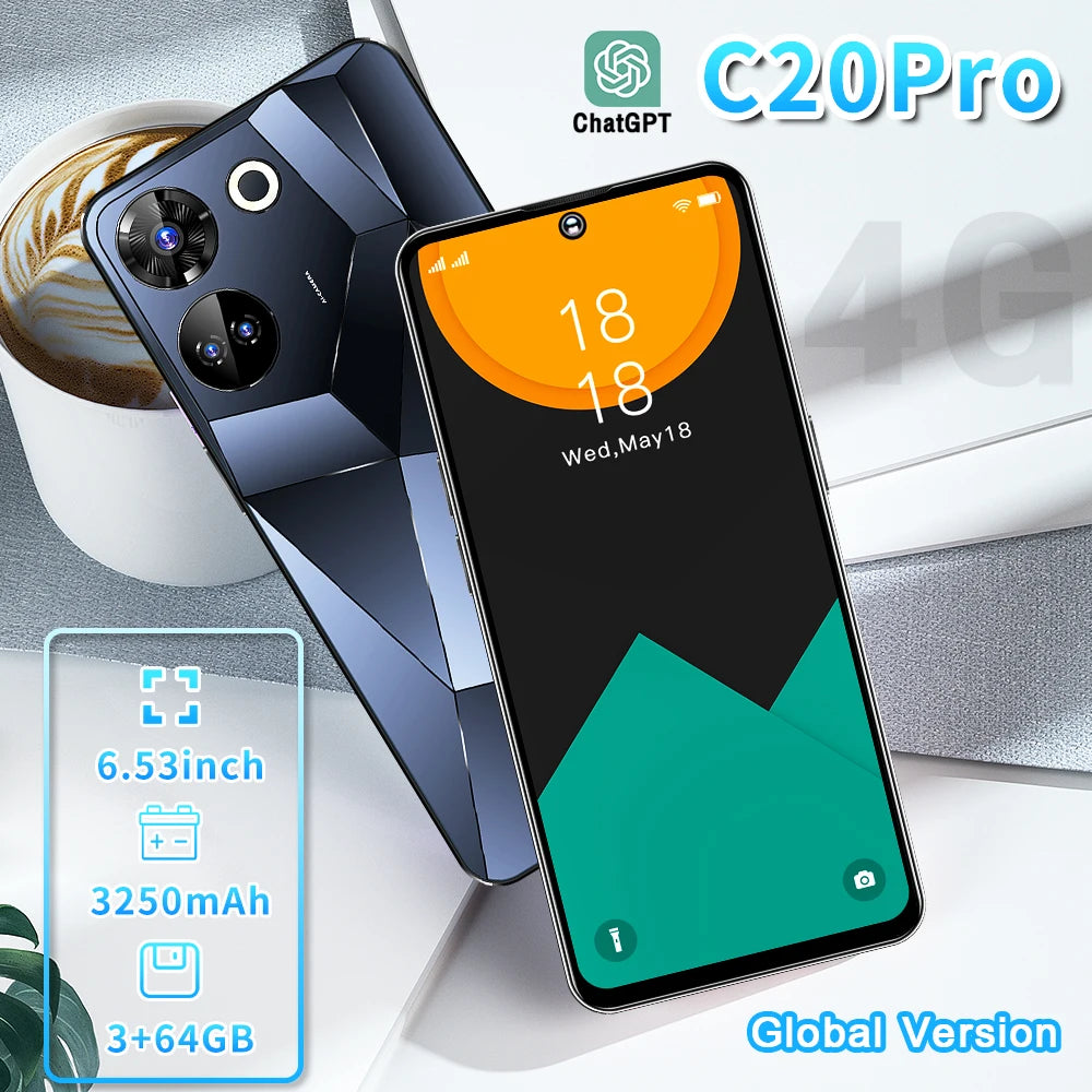 Popular Smart Phone C20pro Android Lock Screen Positioning Dual Card Dual Smart Touch Phone Tidesmit