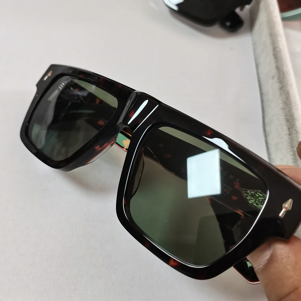 JMM Brand Trendy Fashion Sunglasses UV400 Frame Lunettes De Soleil De Luxe Marque High Quality Acetate Sun Glasses Acoma