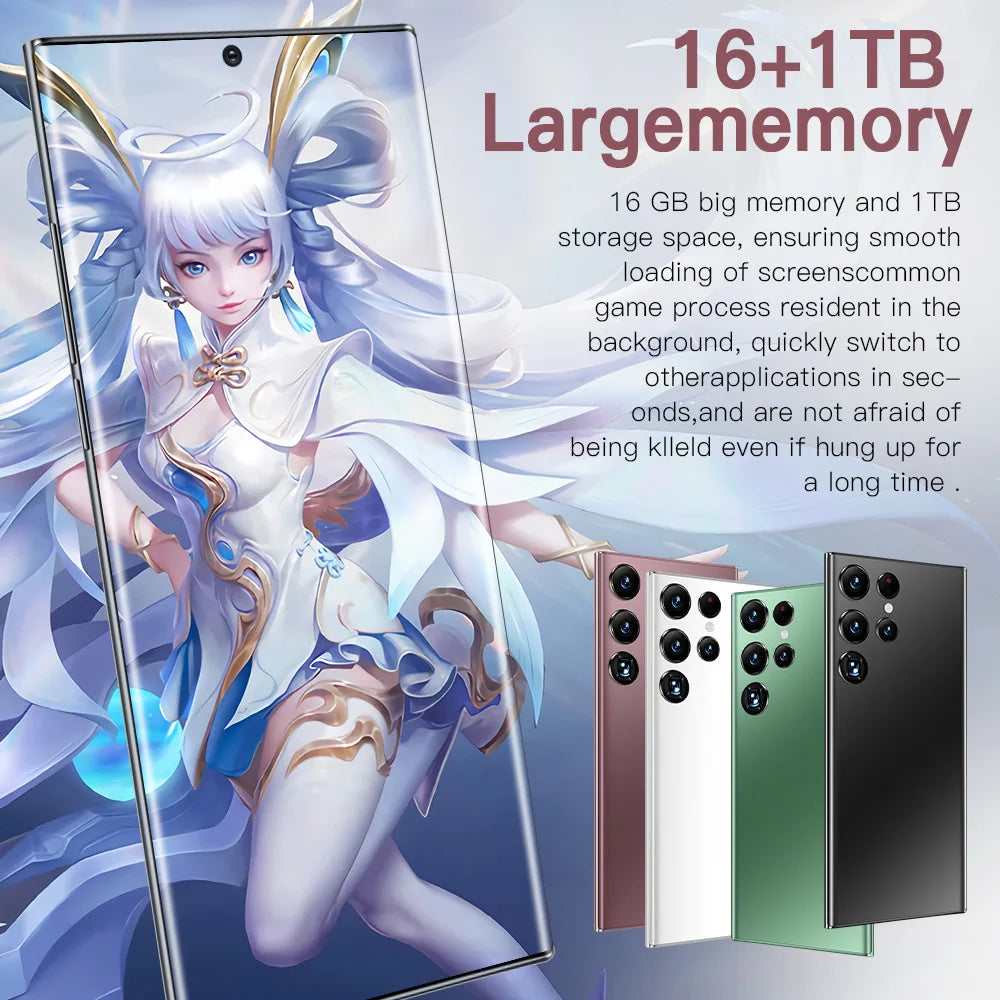 SVm Sun S23 Ultra Android Smart Phone High Quality 8+256GB HD Screen Resolution LTE and CDMA Cellular in French and Spanish Tidesmit