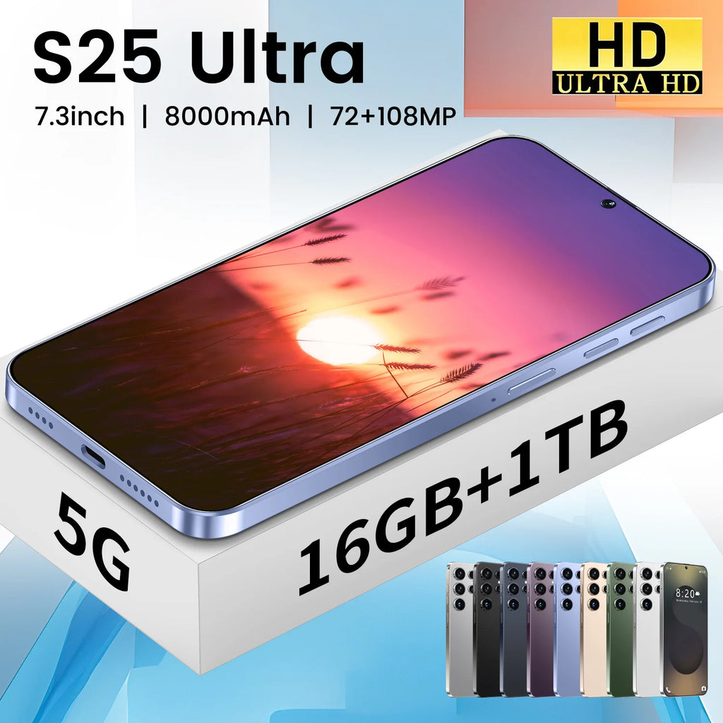 2026 S25 Ultra 7.3 inch 5G Android 16 smartphone with 108MP camera and 1TB storage, fourth gallery view
