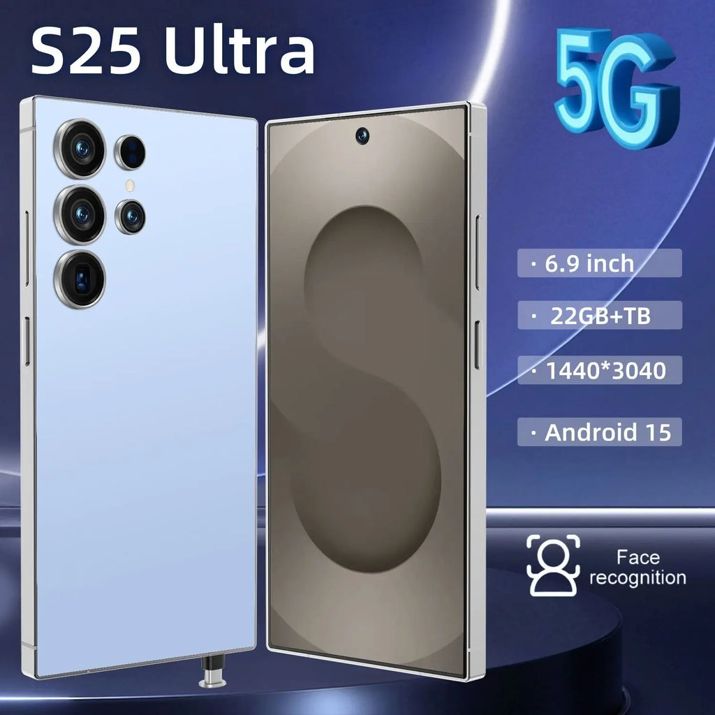 Samsung S25 Ultra 2025 unlocked smartphone with 16GB RAM and 1TB storage showing side profile view