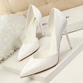2026 New Formal Solid Womens Shoes Thin Heel Ultra-High Heel Low-Cut Design Slip-On Closure Pointed Toe for Nightclubs