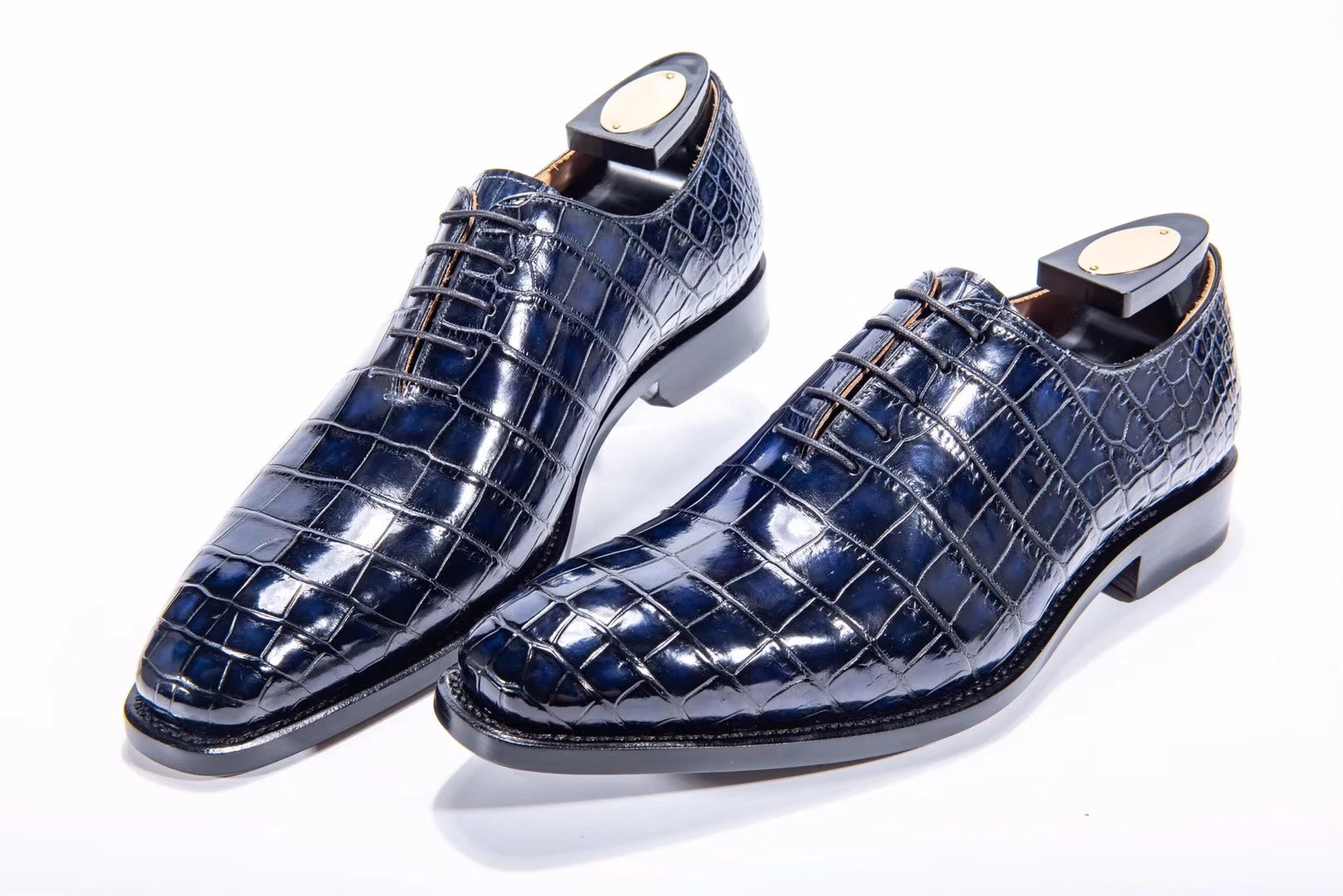 Goodyear Welt Mens Formal Shoes Luxury Customize Dress Shoes Men Leather Laces Genuine Crocodile Leather Wedding Shoes for Men