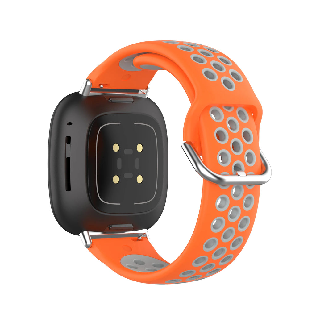 Colorful soft silicone sport wrist strap for Fitbit Versa 3 and Sense smartwatches by Tidesmit