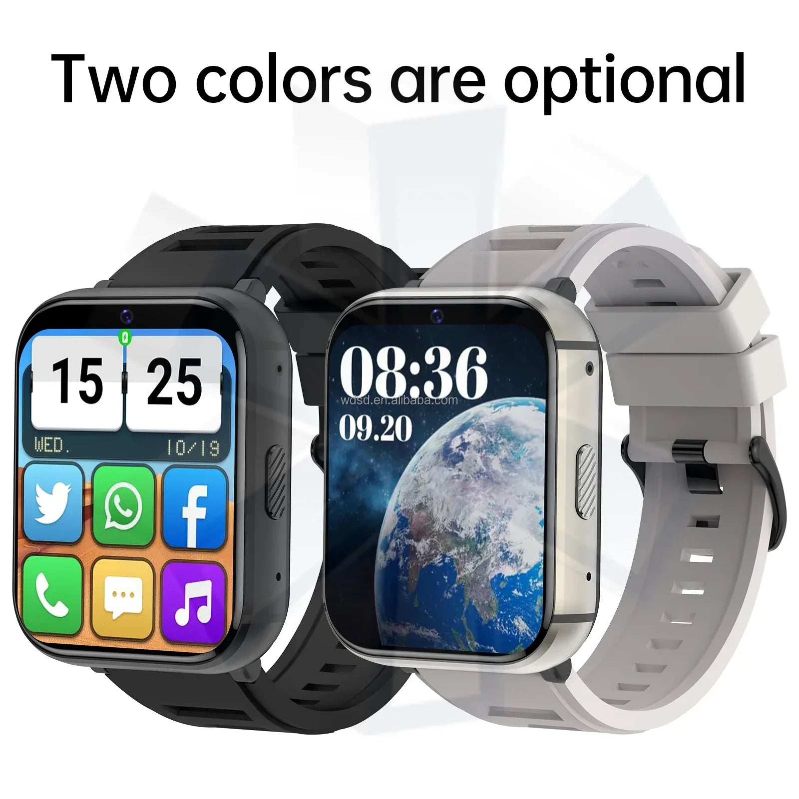 4g Smart Watch Fitness Clock Android Music with Camera Radio Metal Oem Ips Q668 Full Screen Sport Waterproof Mini Phone Black - Tidesmit