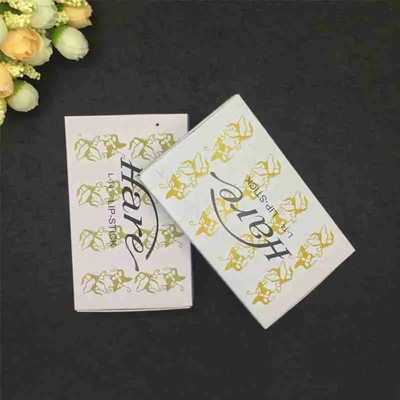 6pcs Hare magic color-changing lipstick set in white butterfly-patterned packaging for long-lasting lip makeup.