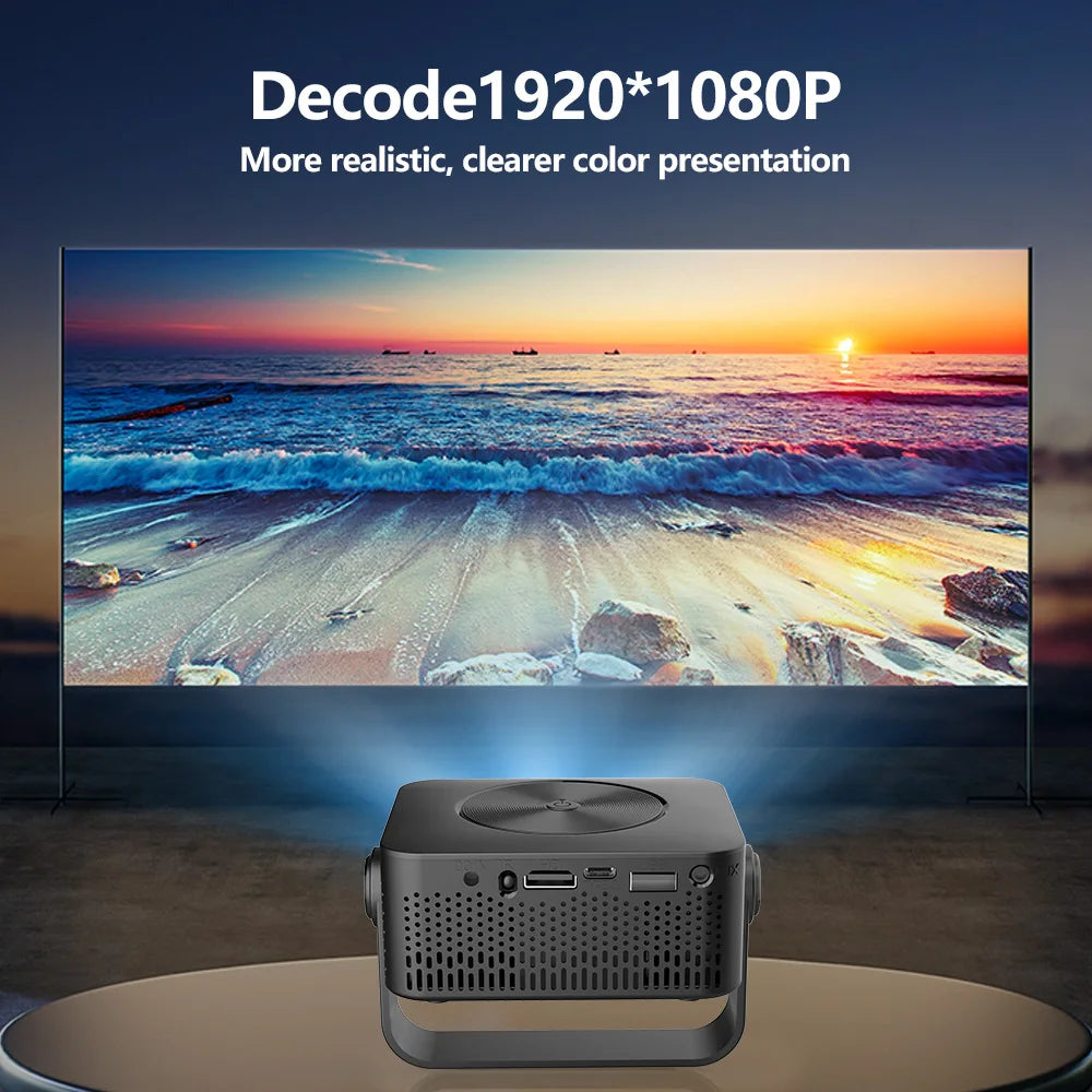 YDH-HY300 Art 2025 New 4K Projector 500 Lumens Dual WiFi Wireless Screen Outdoor 180 Degree Rotation Ultra Quiet 4K Projector Tidesmit
