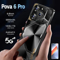 Unlocked Pova 6 Pro 5G Smartphone 16GB RAM 1TB ROM Long Battery Life Dual SIM Android Smart 5G Phone Black 16g 1TB Tidesmit