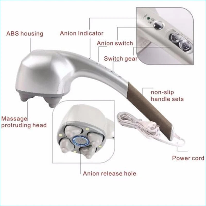 Electric Neck Massager: 4-Head Deep Tissue Wellness Tool (220V) Relaxation Treatment Tidesmit