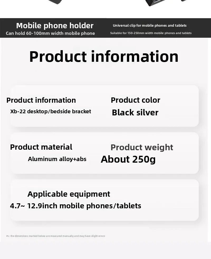 Smart Tracking Waterproof Mobile Phone Stand Aluminum Alloy Bedside Tablet Holder Rotating Desktop Shooting With Custom logo Tidesmit